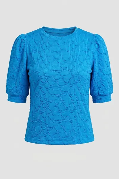 Lace Sleeve Fabric Ladies Blouse