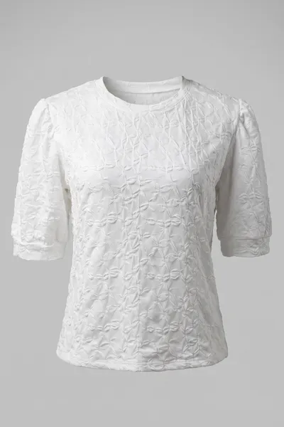 Lace Sleeve Fabric Ladies Blouse