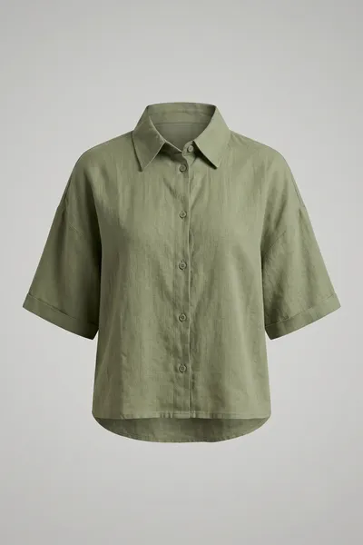 Over Size Crop Blouse
